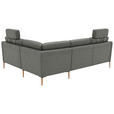 ECKSOFA  in Flachgewebe Graugrün  238/186 cm  - Eichefarben/Graugrün, Design, Holz/Textil (238/186cm) - Valnatura