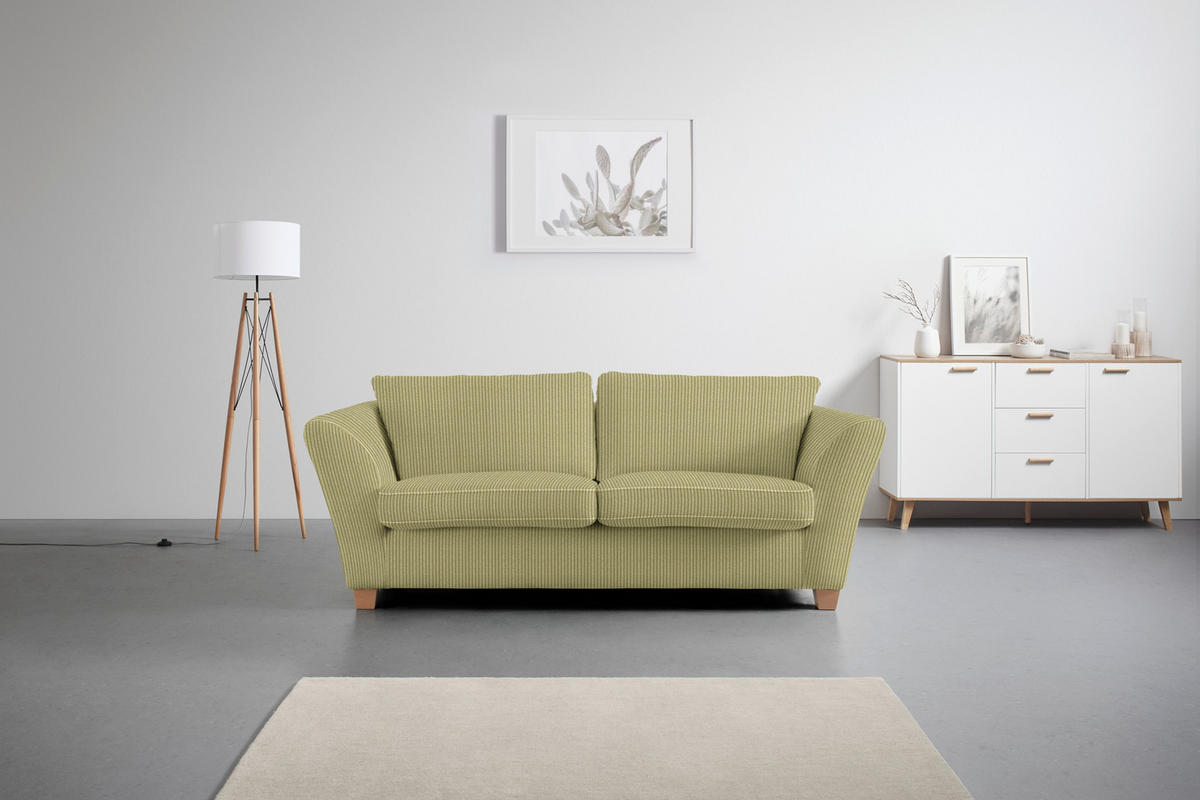 3-SITS SOFFA i manchester lime  - lime/naturfärgad, trä/textil (216/70-85/95cm) - MID.YOU