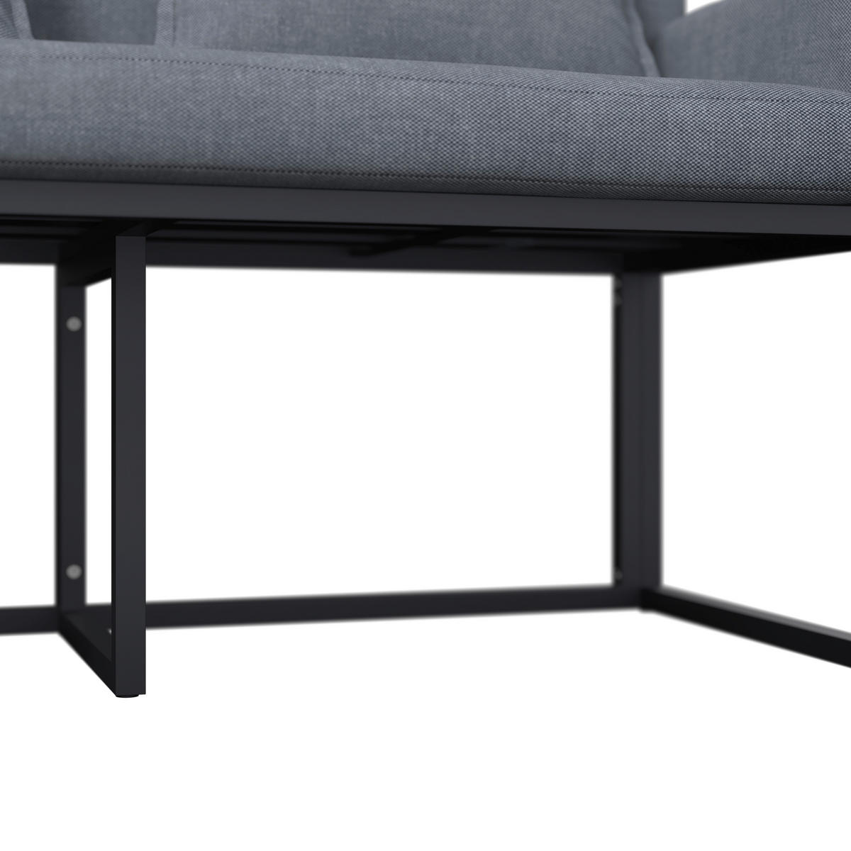 GARTENBANK 136/85/62 cm  in Grau  - Grau, MODERN, Textil/Metall (136/85/62cm) - Beldano