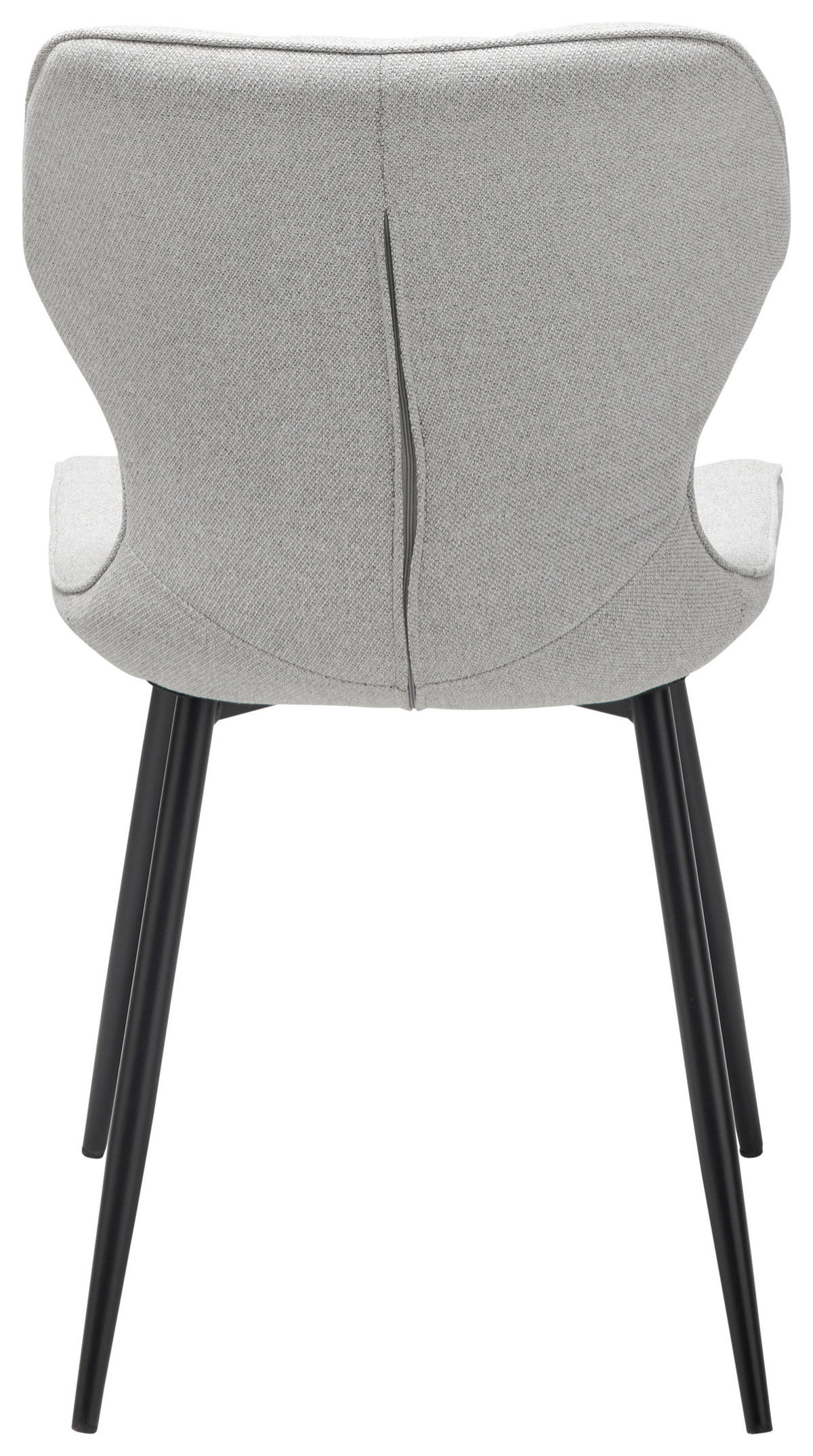 STUHL  in Eisen Webstoff Metall, Textil, Holz  - Hellgrau/Schwarz, LIFESTYLE, Holz/Textil (47/82/59cm) - Livetastic