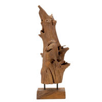 SKULPTUR - Braun, Basics, Holz (23/64/27cm)