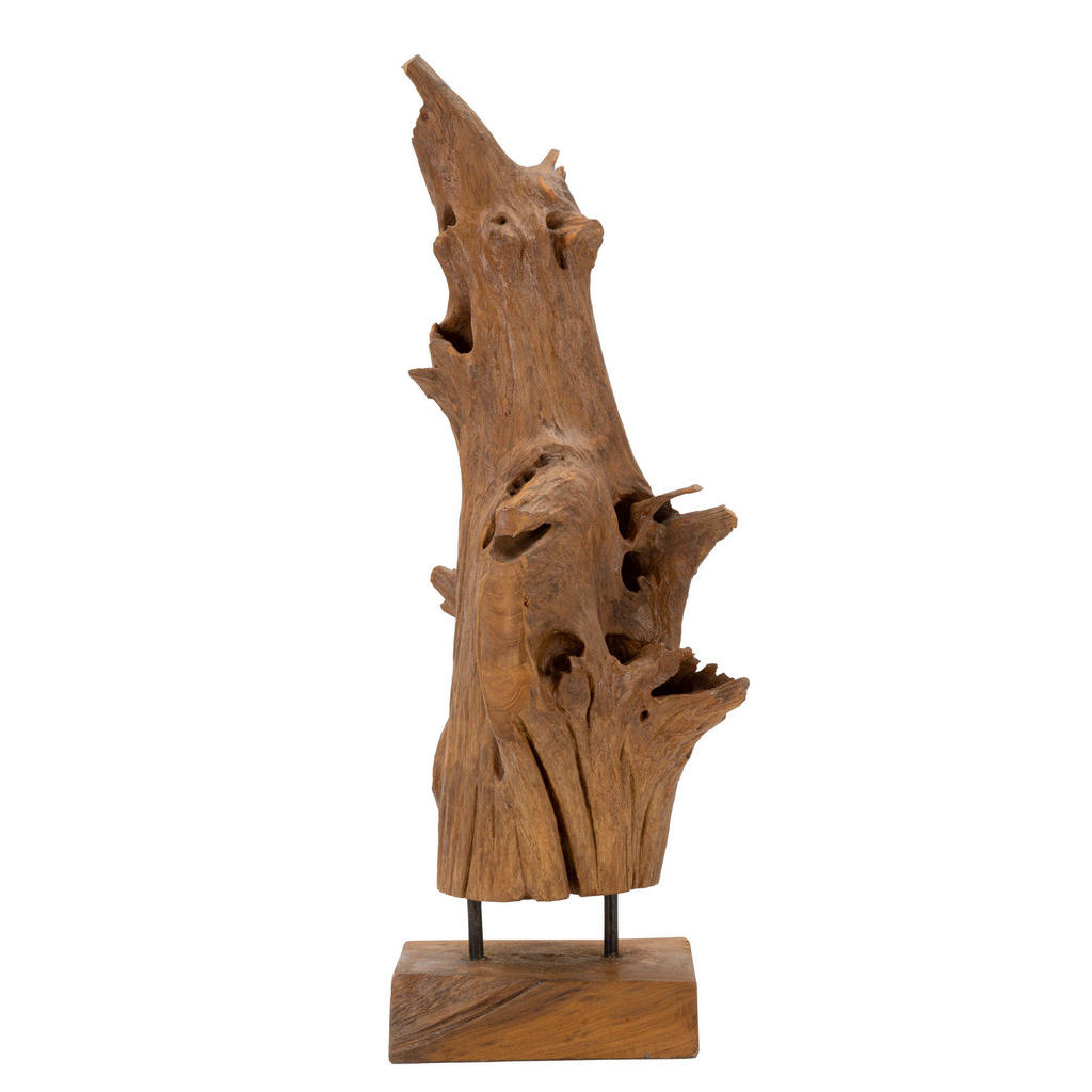 Skulptur Akar Teak, Braun B: 23 Cm