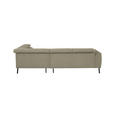 ECKSOFA  in Chenille Beige  280/205 cm  - Beige/Schwarz, Design, Textil/Metall (280/205cm) - Xora