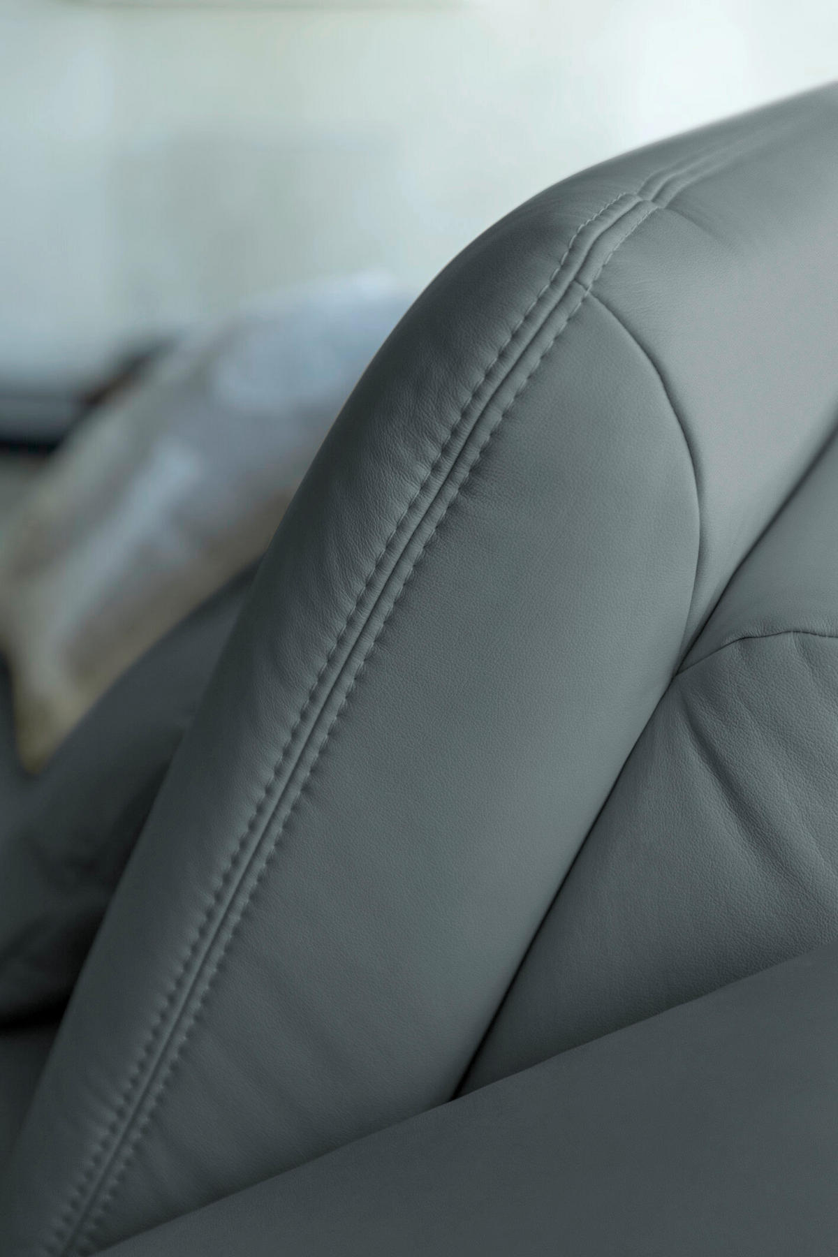 ECKSOFA Echtleder Grau  - Schwarz/Grau, Konventionell, Leder/Metall (180/301cm) - Joop!