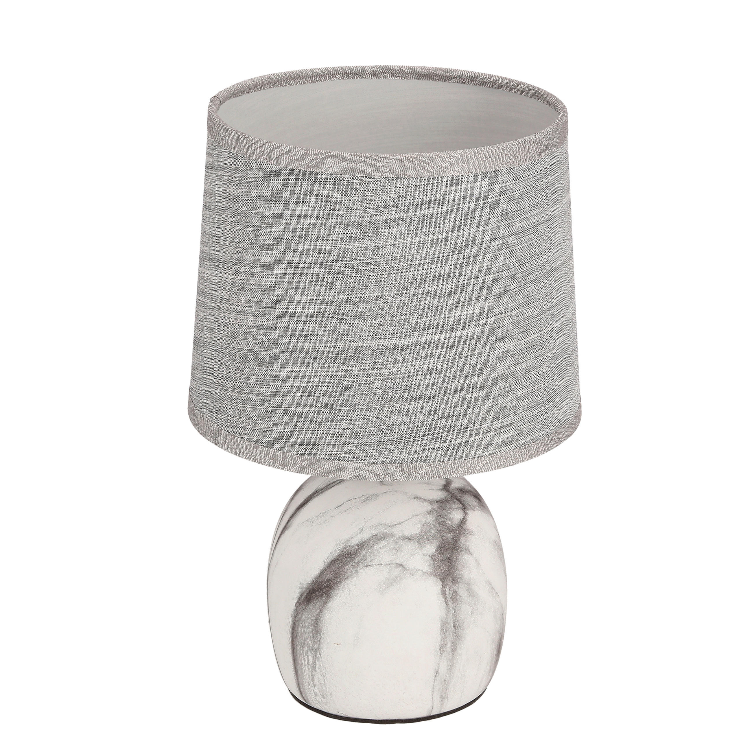 BORDSLAMPA Adelina 16/16/25 cm   - grå, Klassisk, metall/textil (16/16/25cm)