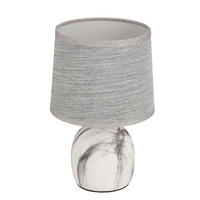 BORDSLAMPA Adelina 16/16/25 cm   - grå, Klassisk, metall/textil (16/16/25cm)