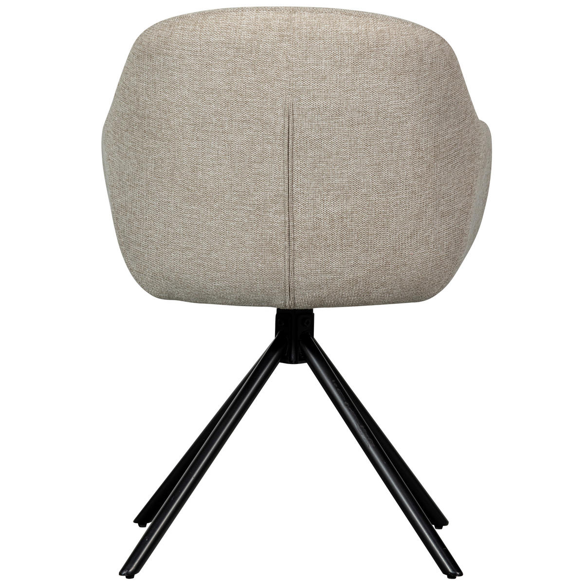 ARMLEHNSTUHL-SET 2 Stück  in Eisen Webstoff  - Sandfarben/Schwarz, MODERN, Textil/Metall (57/80/61cm) - Livetastic