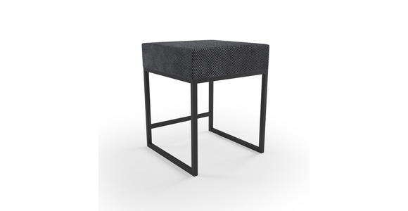NACHTSCHRANK 45/55/45 cm - Dunkelgrau/Schwarz, Design, Textil/Metall (45/55/45cm) - Esposa