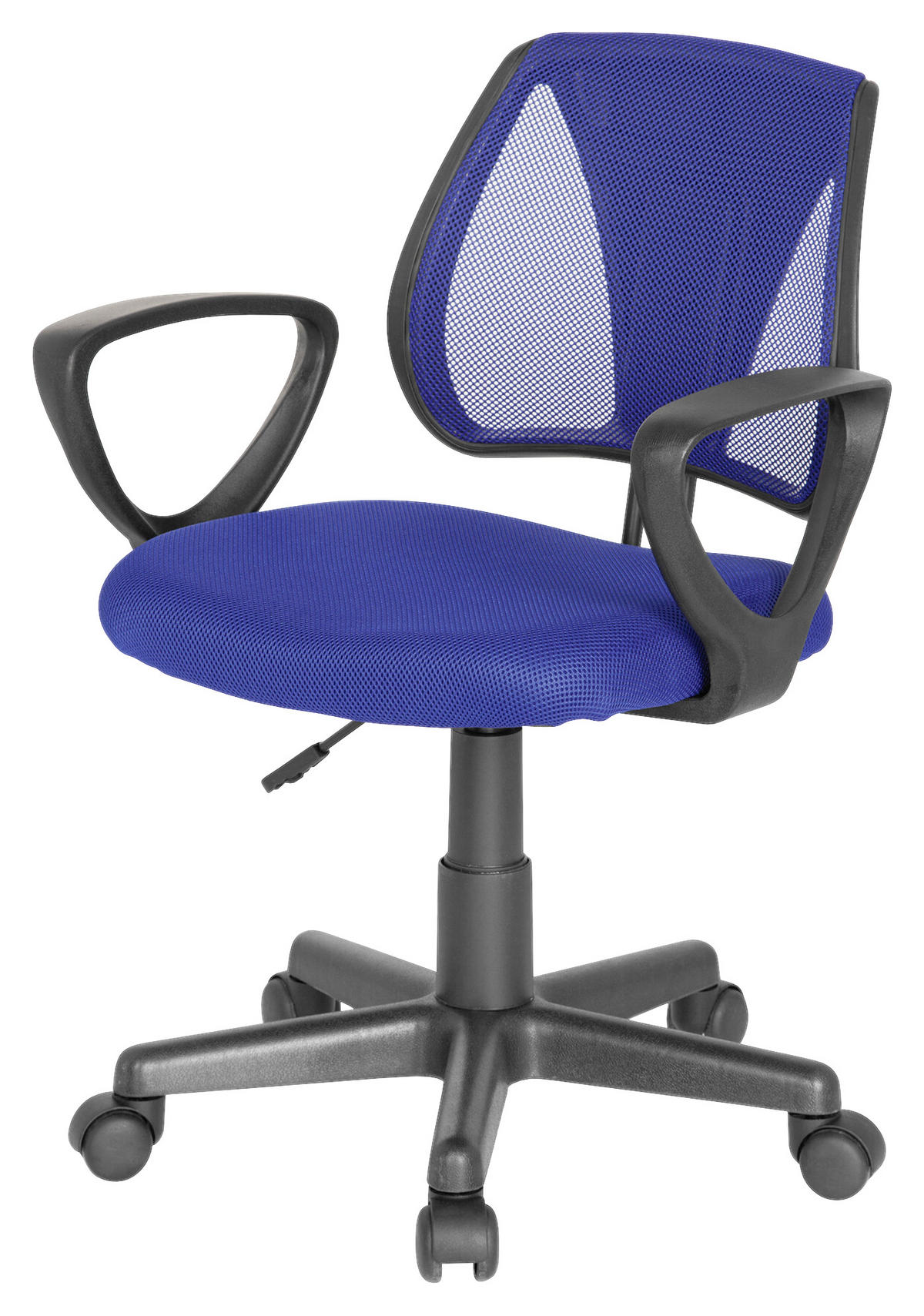 JUGENDDREHSTUHL Dunkelblau  - Schwarz/Dunkelblau, Basics, Kunststoff (58/75-92/45cm) - MID.YOU