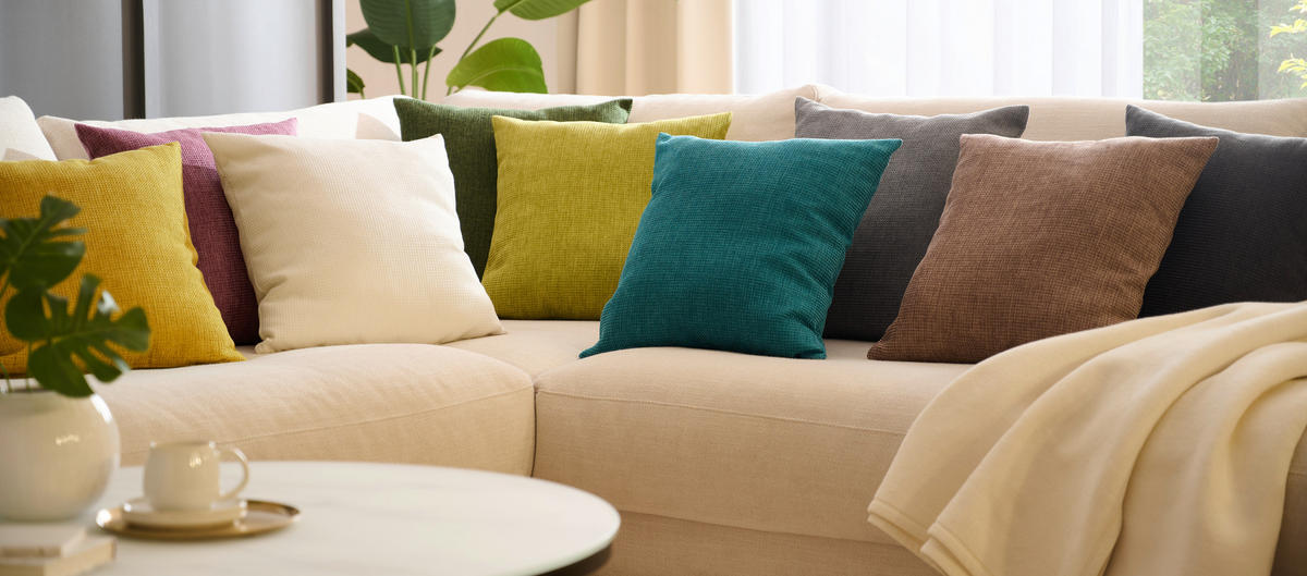 ZIERKISSEN    - Weiß, Basics, Textil (48/48/10cm) - Novel