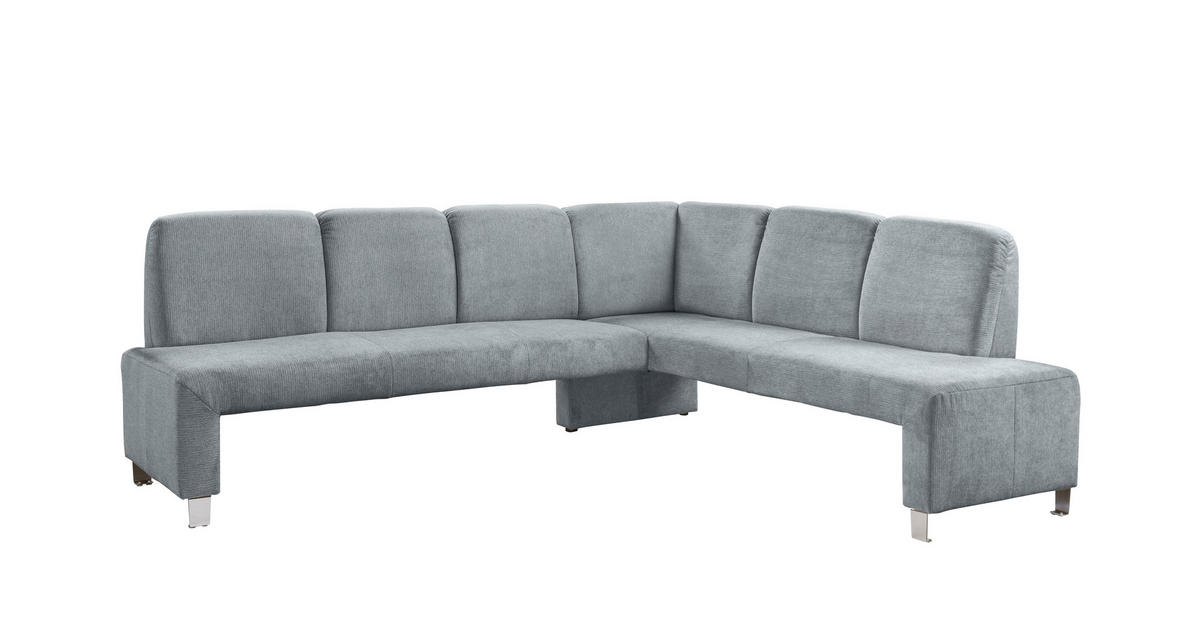 KLUPA KUTNA  tamno siva  drvo, tekstil, drvni materijal      - srebrne boje/tamno siva, Moderno, drvni materijal/drvo (263/198cm) - Livetastic