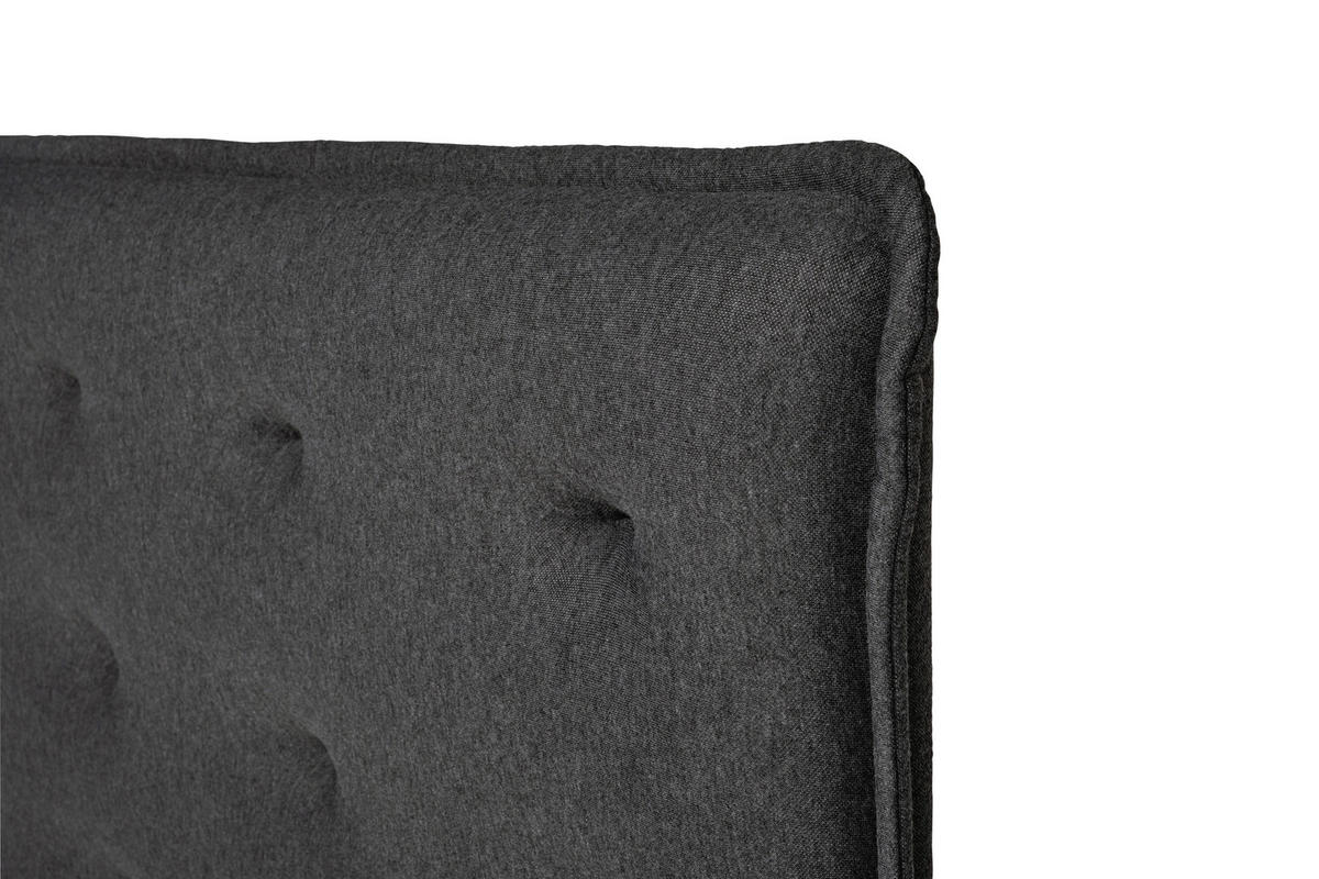 BOXSPRINGBETT 180/200 cm,  in Anthrazit, Matratze, funktional  - Anthrazit/Schwarz, Design, Holz/Textil (180/200cm) - Tempur