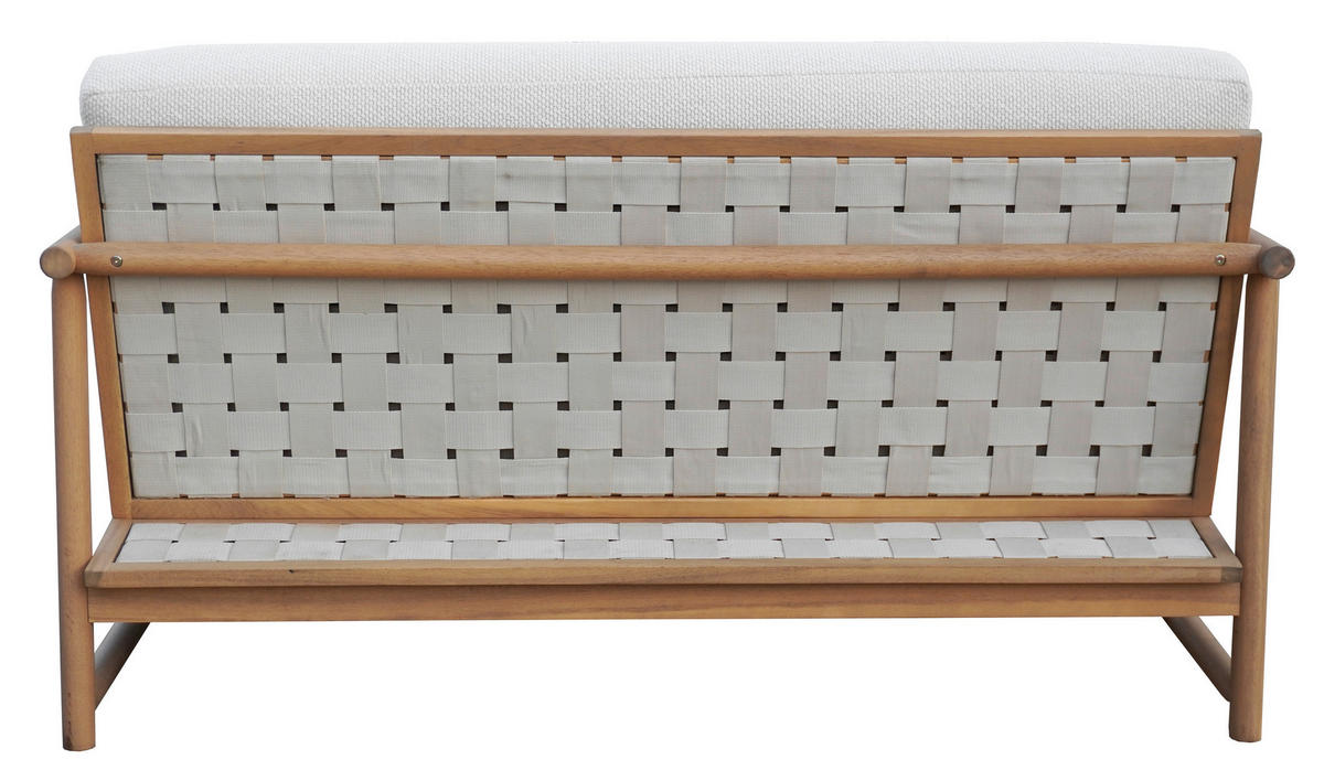 GARTENSET 4-teilig Webstoff Akaziemassiv 4-teilig  - Beige/Akaziefarben, Design, Holz/Textil (81/71/84cm) - Ambia Garden