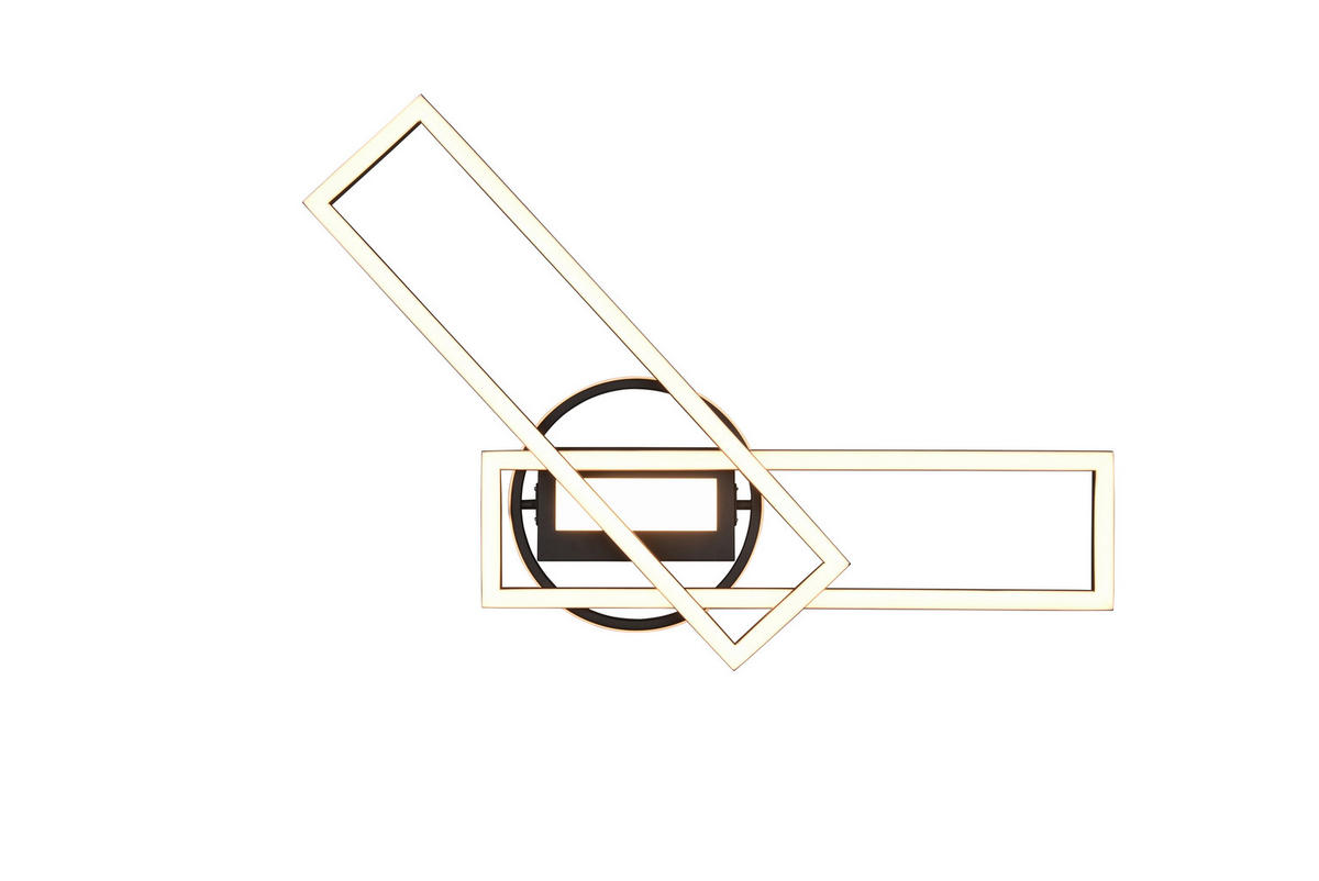 LED-DECKENLEUCHTE Twister 90,5/24,5/8,5 cm   - Schwarz, Basics, Metall (90,5/24,5/8,5cm)