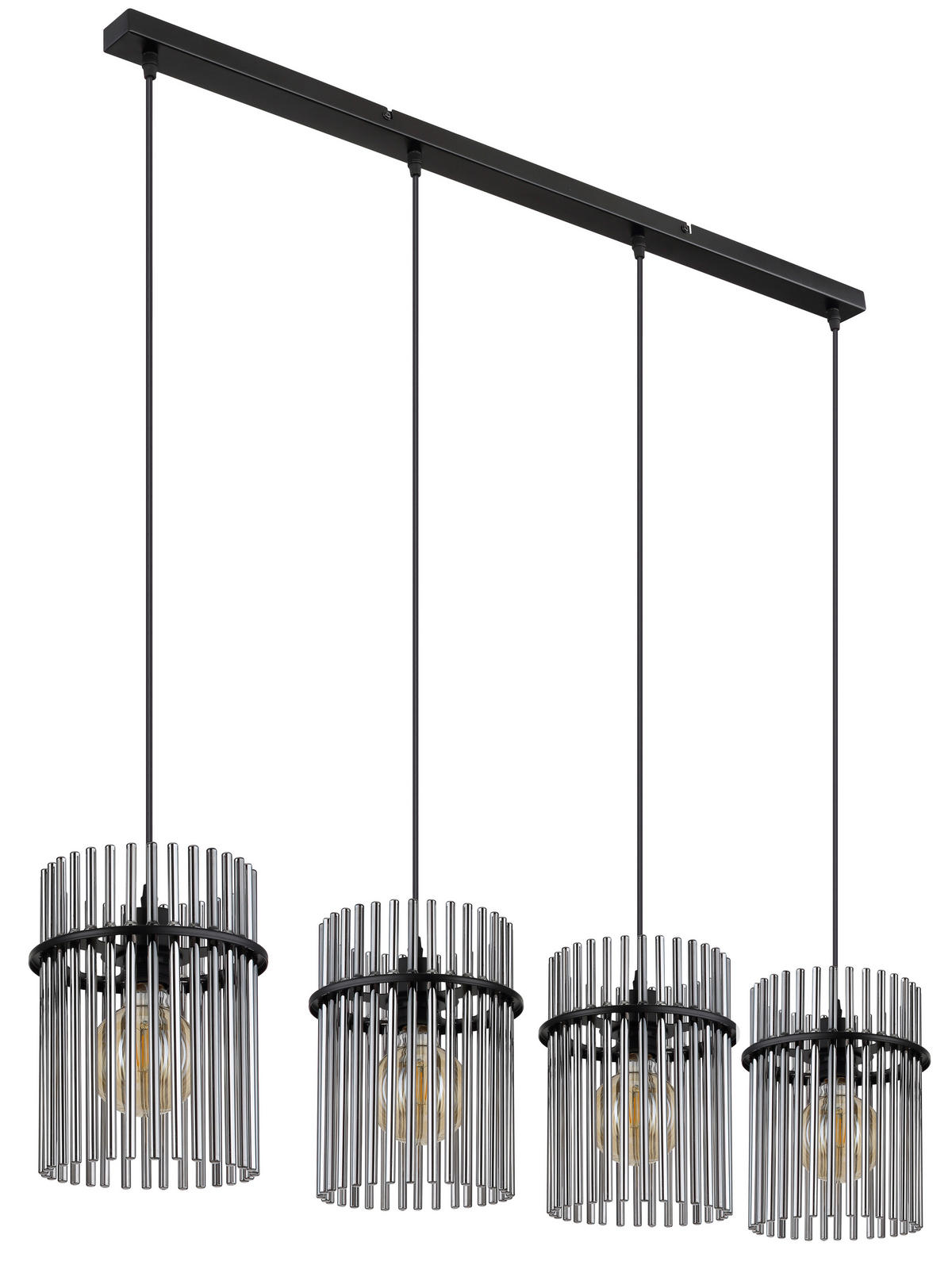 HÄNGLAMPA GORLEY 110/20/140 cm  - grå/svart, Trend, metall/glas (110/20/140cm)