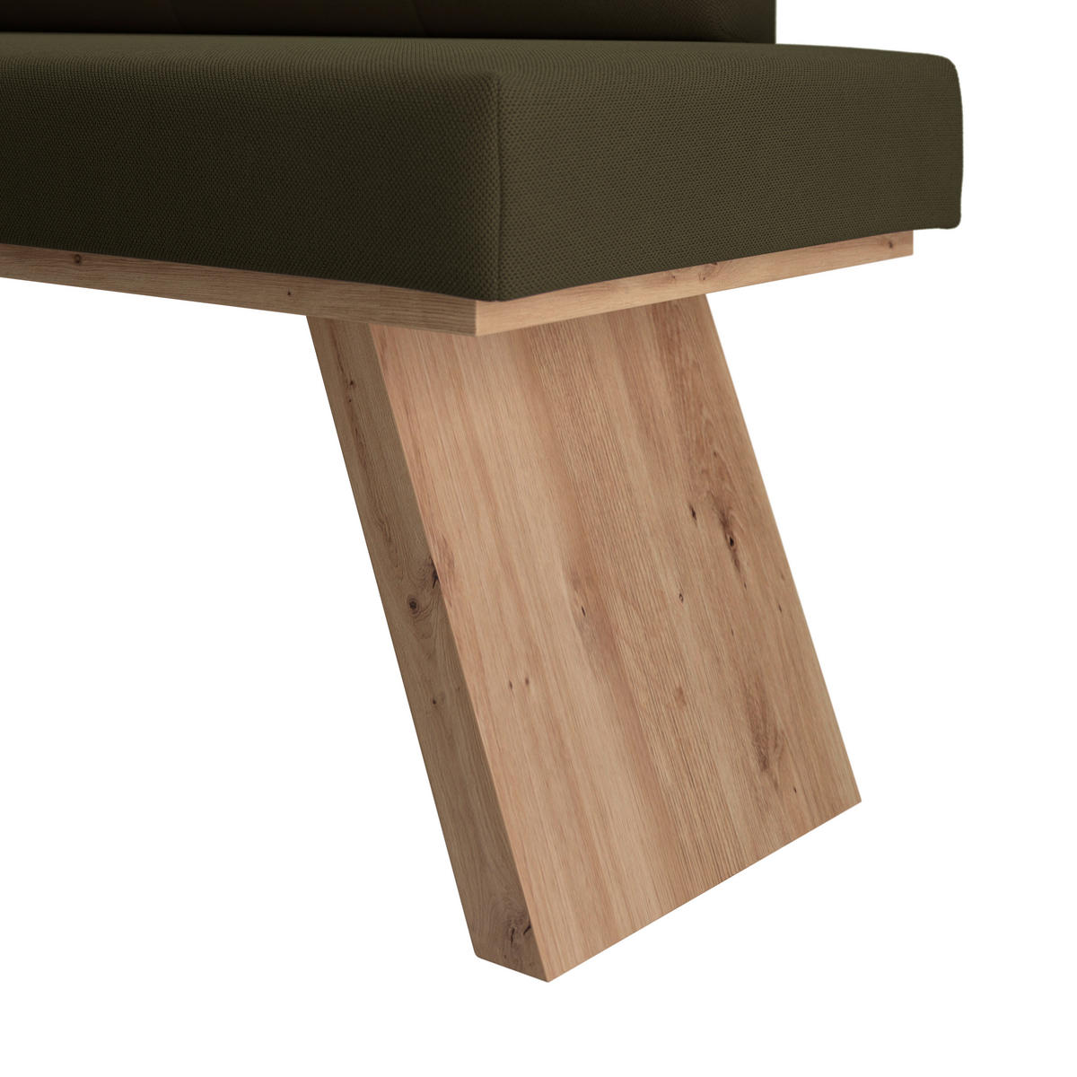 ECKBANK 150/185 cm Webstoff Grün   - Eichefarben/Grün, KONVENTIONELL, Textil (150/185cm) - Livetastic