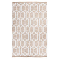 FLACHWEBETEPPICH 80/150 cm My Nomad  - Sandfarben/Weiss, Design, Textil (80/150cm) - Novel