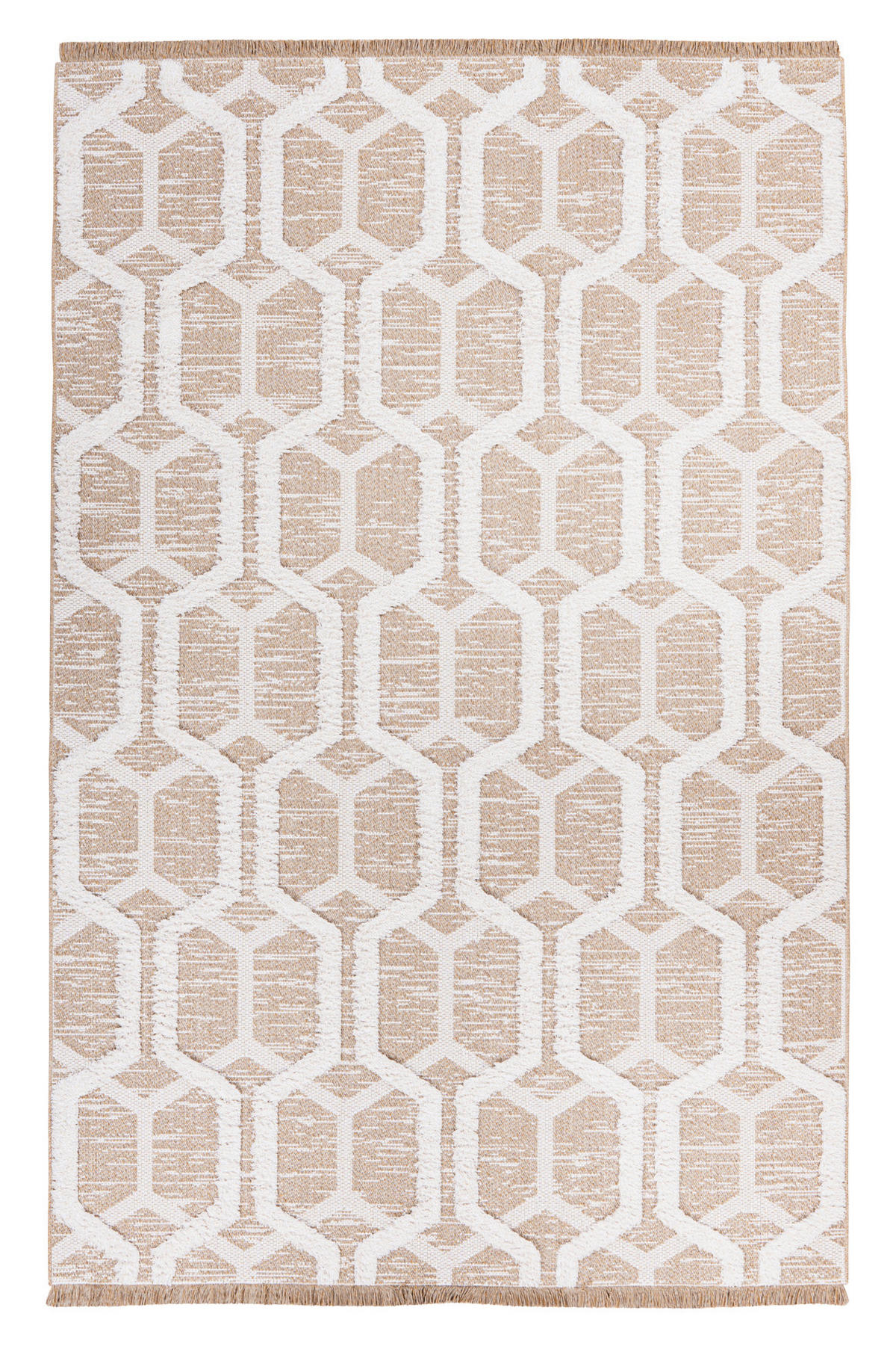 FLACHWEBETEPPICH 80/150 cm My Nomad  - Sandfarben/Weiss, Design, Textil (80/150cm) - Novel