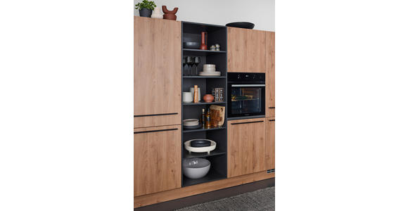 EINBAUKÜCHE   - Grau, Basics, Holzwerkstoff - Novel