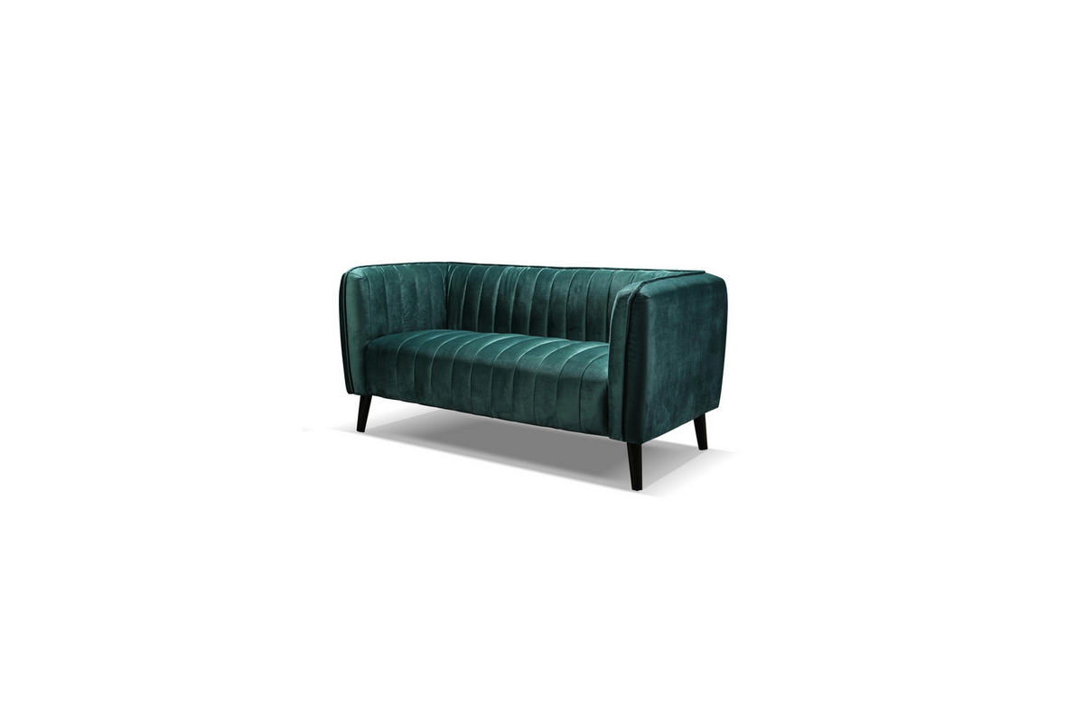 DVOSED 158/82/78 cm , zelena  - zelena/crna, Moderno, drvo/tekstil (158/82/78cm) - Ti'me