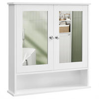 SPIEGELSCHRANK 65/75/15 cm  - Silberfarben/Weiß, MODERN, Glas/Holzwerkstoff (65/75/15cm) - MID.YOU