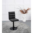 BARHOCKER Webstoff Anthrazit Eisen Stoffauswahl, Sitzfläche 360° drehbar  - Anthrazit/Schwarz, Design, Textil/Metall (42/90-117/58,5cm) - Novel