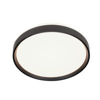 LED-DECKENLEUCHTE 38 cm  - Schwarz/Weiß, Trend, Kunststoff/Metall (38cm) - Novel