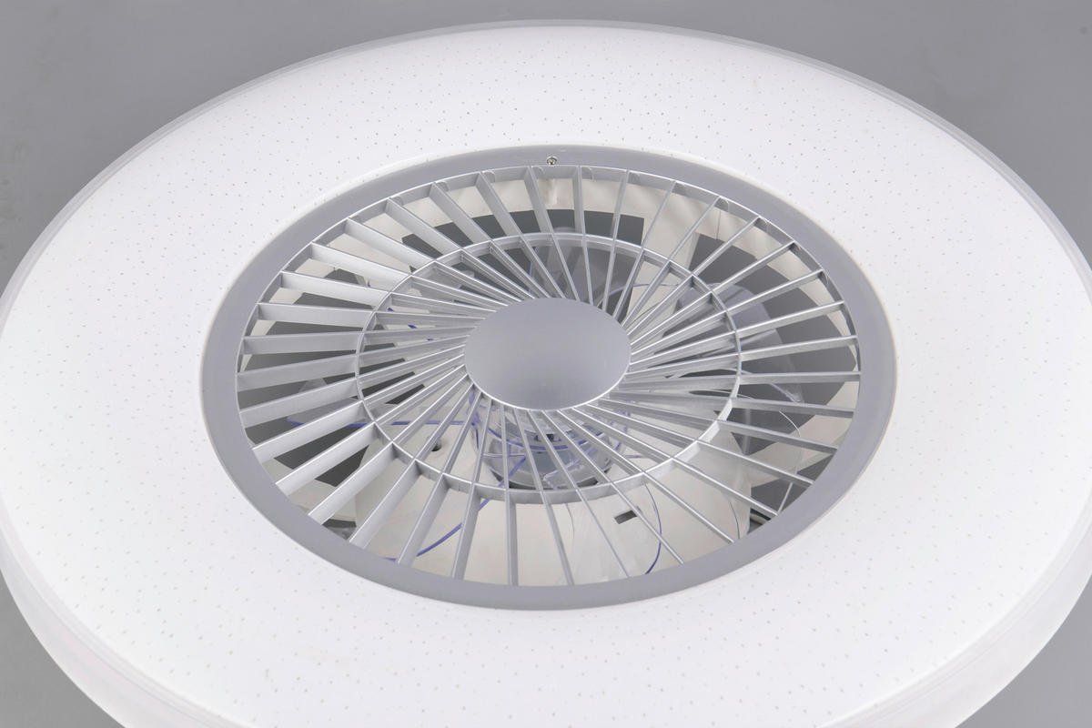 MENNYEZETI VENTILÁTOR - titánszürke/ezüstszínű, Basics, műanyag (59/15,5cm) - Mican