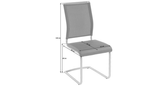 SCHWINGSTUHL in Metall, Textil Dunkelrot, Edelstahlfarben - Edelstahlfarben/Dunkelrot, Design, Textil/Metall (43/100/60cm) - Dieter Knoll