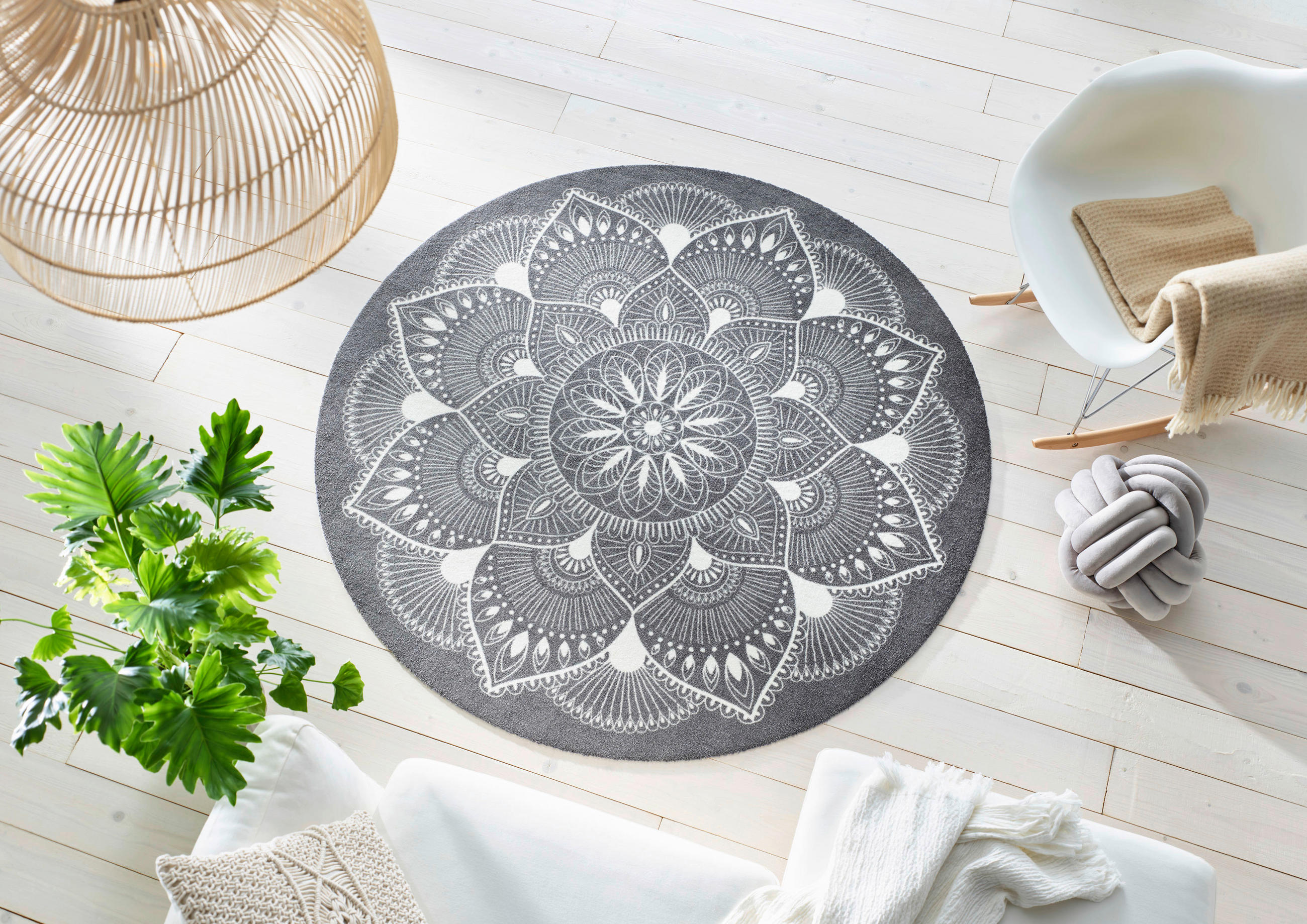 KOBEREC, 150/150 cm sivá - sivá, Konventionell, textil/plast (150/150cm) - Esposa