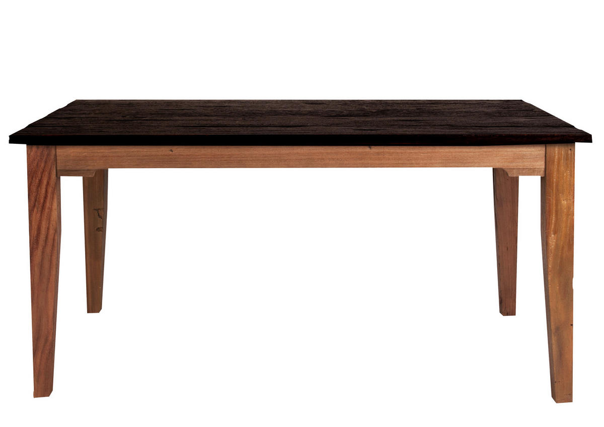 ESSTISCH 160/90/77 cm Echtholz  Holz rechteckig Naturfarben, Dunkelbraun  - Dunkelbraun/Naturfarben, MODERN, Holz (160/90/77cm) - MID.YOU