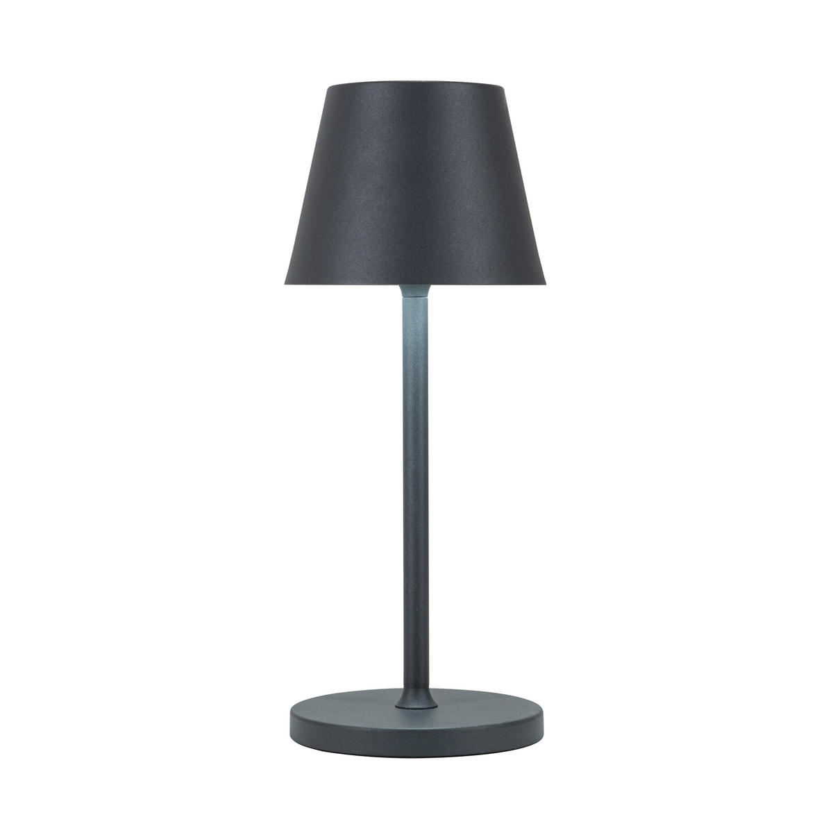 AKKU-TISCHLEUCHTE 12/30 cm  - Dunkelgrau, Basics, Kunststoff/Metall (12/30cm) - Novel