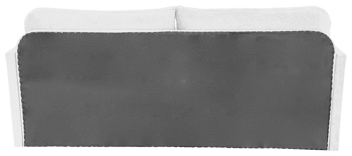 SCHLAFSOFA  mit Liegefunktion Flachgewebe Weiß  - Schwarz/Weiß, Design, Kunststoff/Textil (203/77/86cm) - MID.YOU