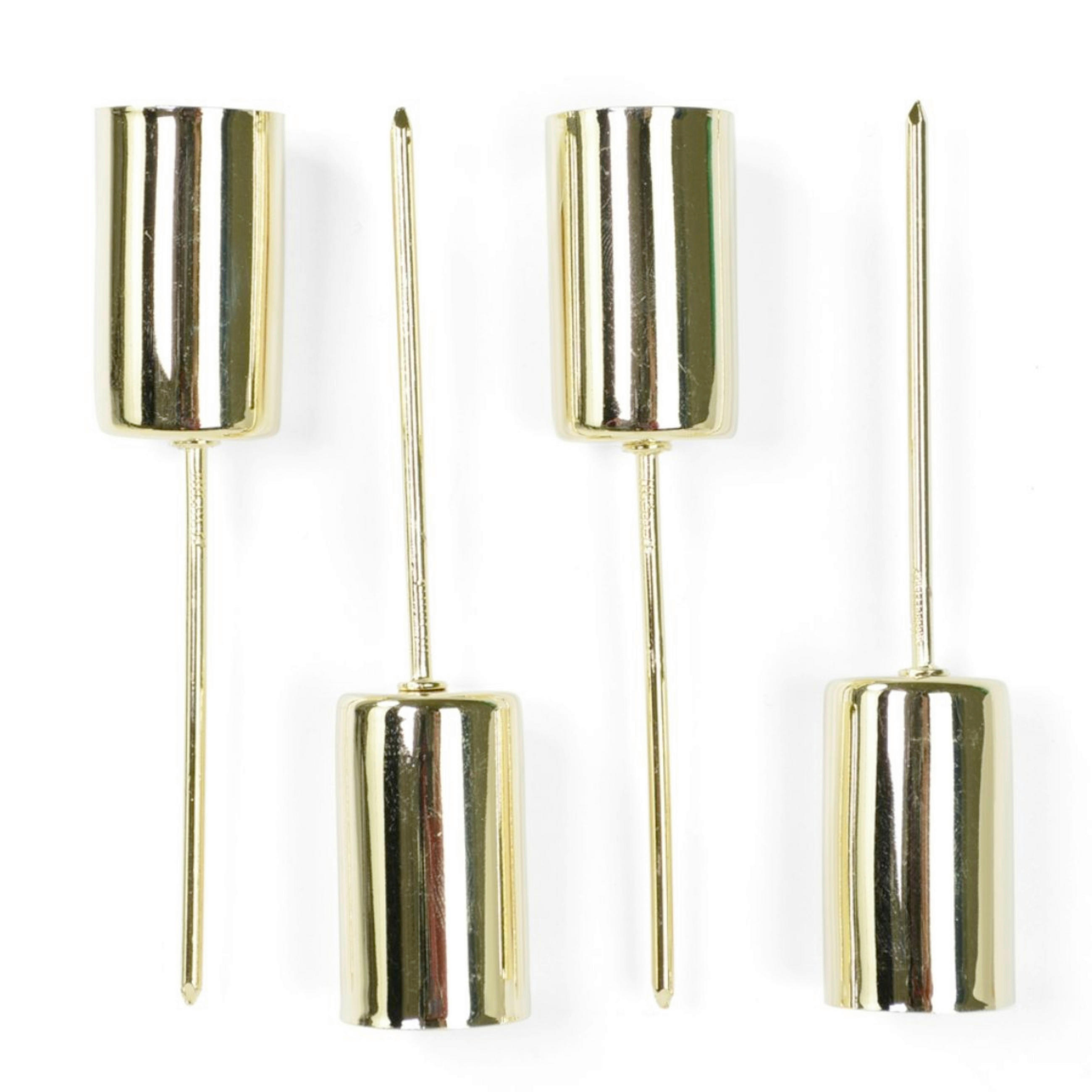 KERZENHALTER-SET - Goldfarben, Basics, Metall (2,0/11,0/2,0cm)