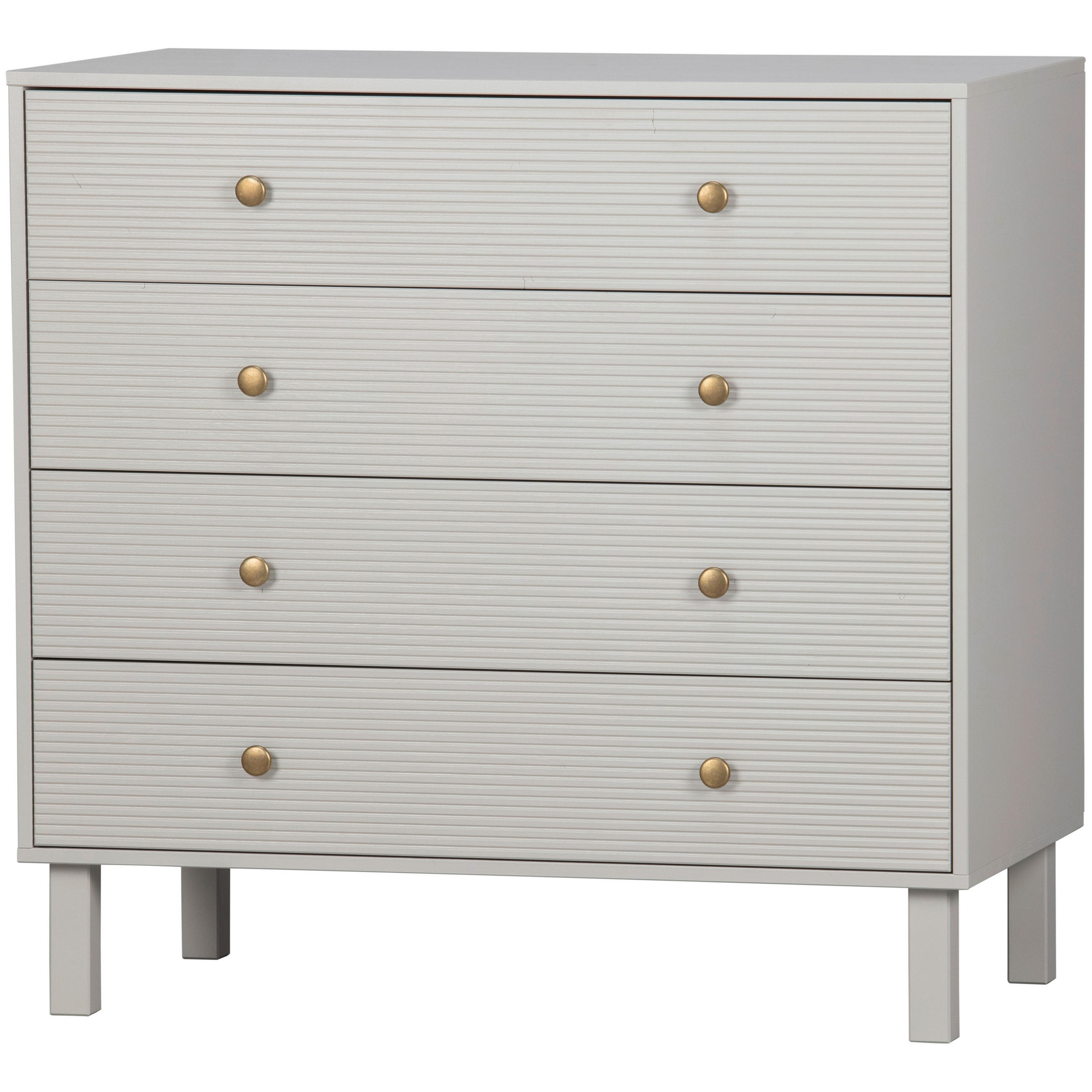 KOMMODE Madu  in 94/91/52 cm  - Goldfarben/Hellgrau, Design, Holz/Metall (94/91/52cm) - Livetastic