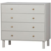 KOMMODE Madu  in 94/91/52 cm  - Goldfarben/Hellgrau, Design, Holz/Metall (94/91/52cm) - Livetastic