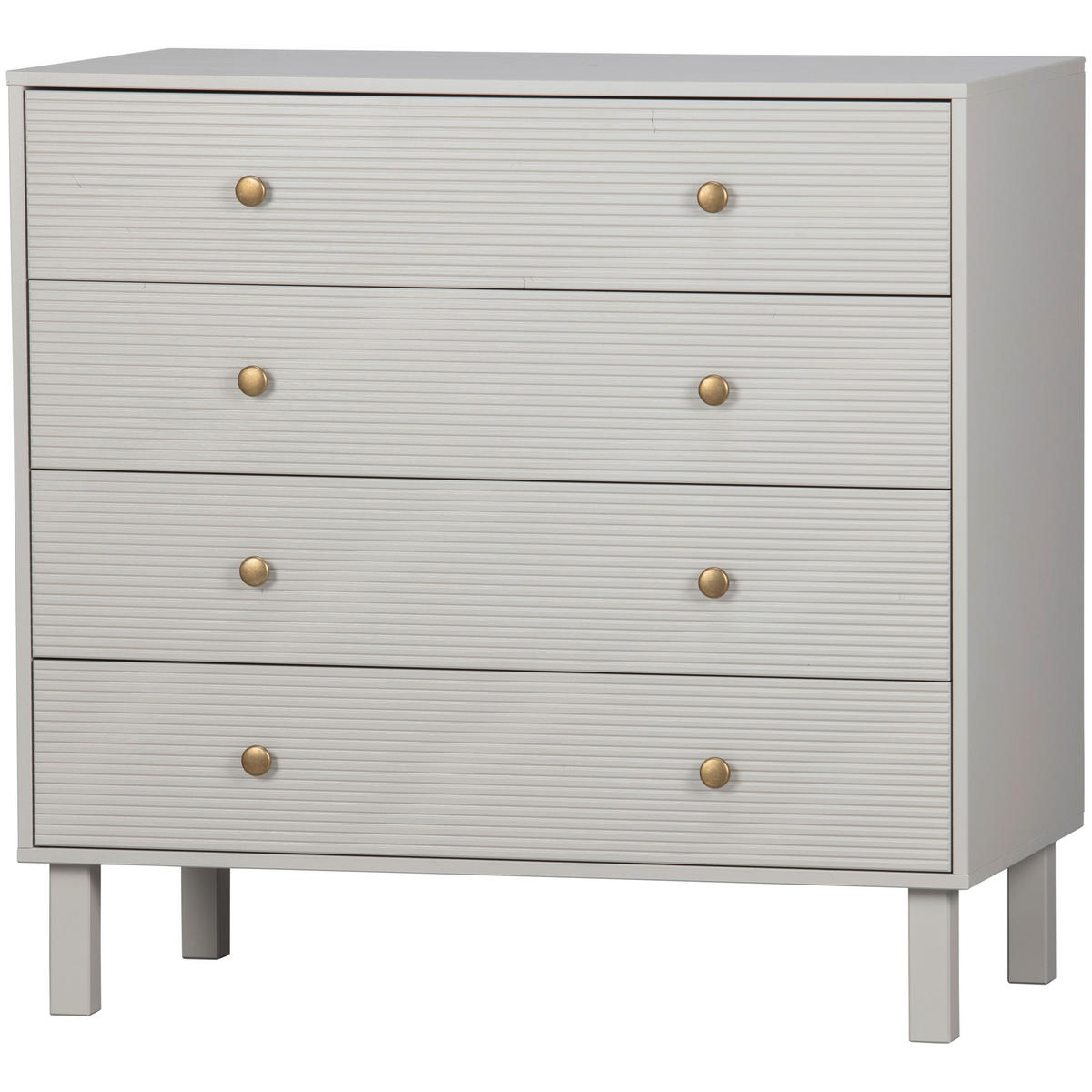 KOMMODE Madu  in 94/91/52 cm  - Goldfarben/Hellgrau, Design, Holz/Metall (94/91/52cm) - Livetastic