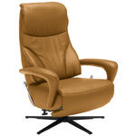 RELAXSESSEL in Leder Currygelb  - Currygelb/Schwarz, Design, Leder/Metall (75/106/88cm) - Dieter Knoll