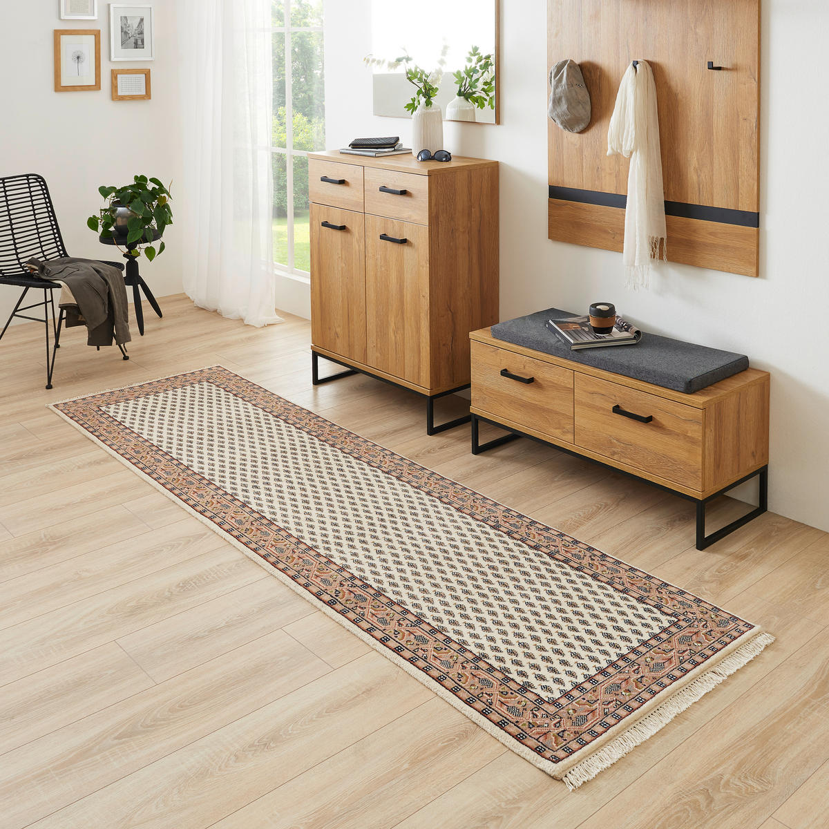 ORIENTÁLNÍ KOBEREC, 80/300 cm hnědá, krémová - krémová/hnědá, Lifestyle, textil (80/300cm) - Cazaris