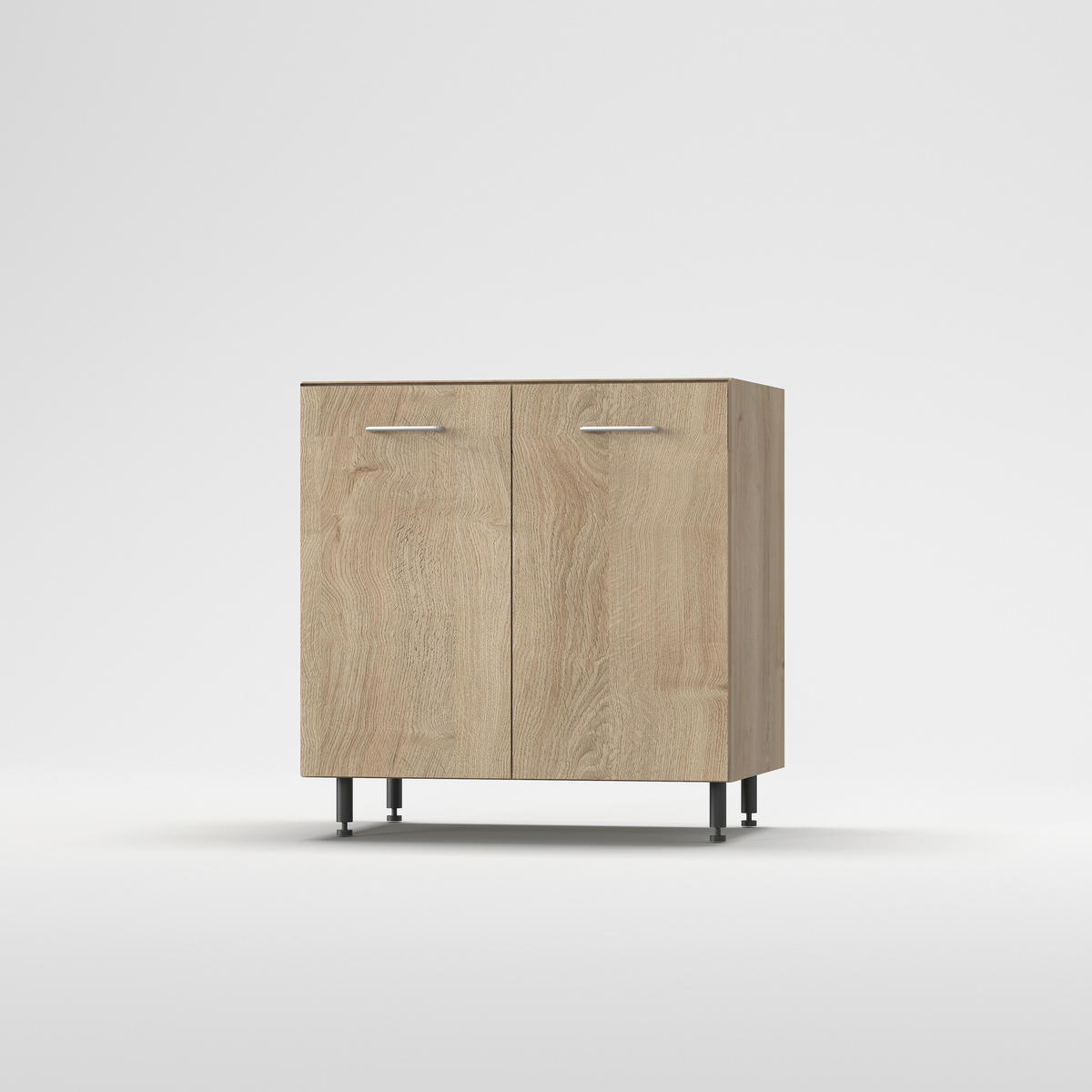 MOSOGATÓ-ALSÓSZEKRÉNY - tölgyfa színű, Basics, fa/fém (80/87/56cm) - Carryhome