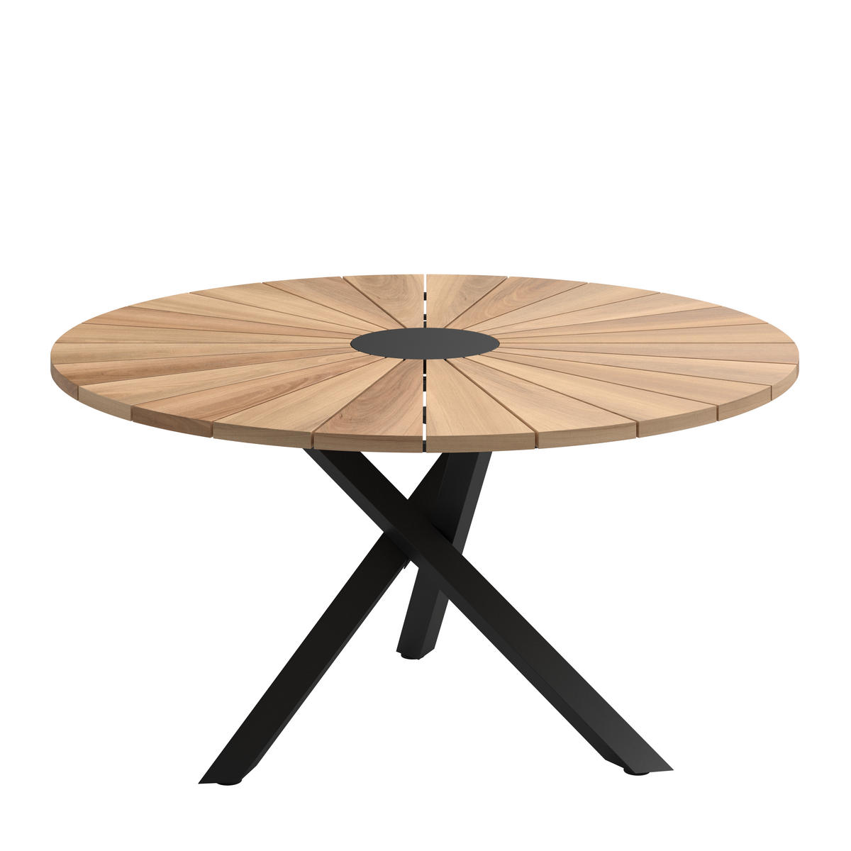 GARTENTISCH  - Schwarz/Naturfarben, MODERN, Holz/Metall (150/75/150cm) - Ambia Garden