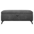 BETTBANK 145/45/50 cm   - Schwarz, Trend, Holz/Textil (145/45/50cm) - Esposa