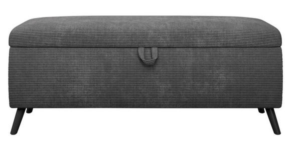 BETTBANK 145/45/50 cm - Schwarz, Trend, Holz/Textil (145/45/50cm) - Esposa