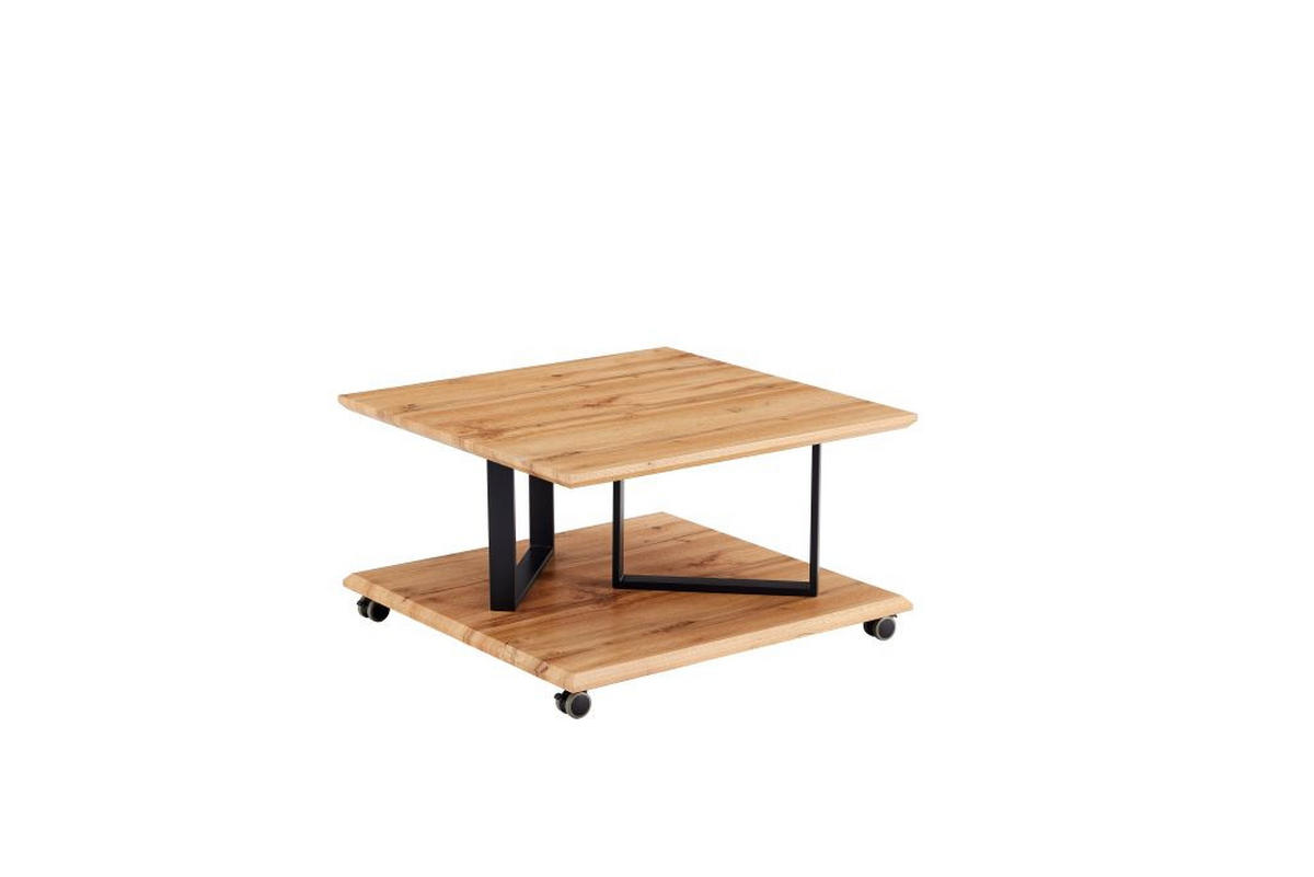 KLUB STOČIĆ 80/45/80 cm  crna, boja hrasta  - siva/boja hrasta, Moderno, metal/pločasti materijal (80/45/80cm) - Ti'me