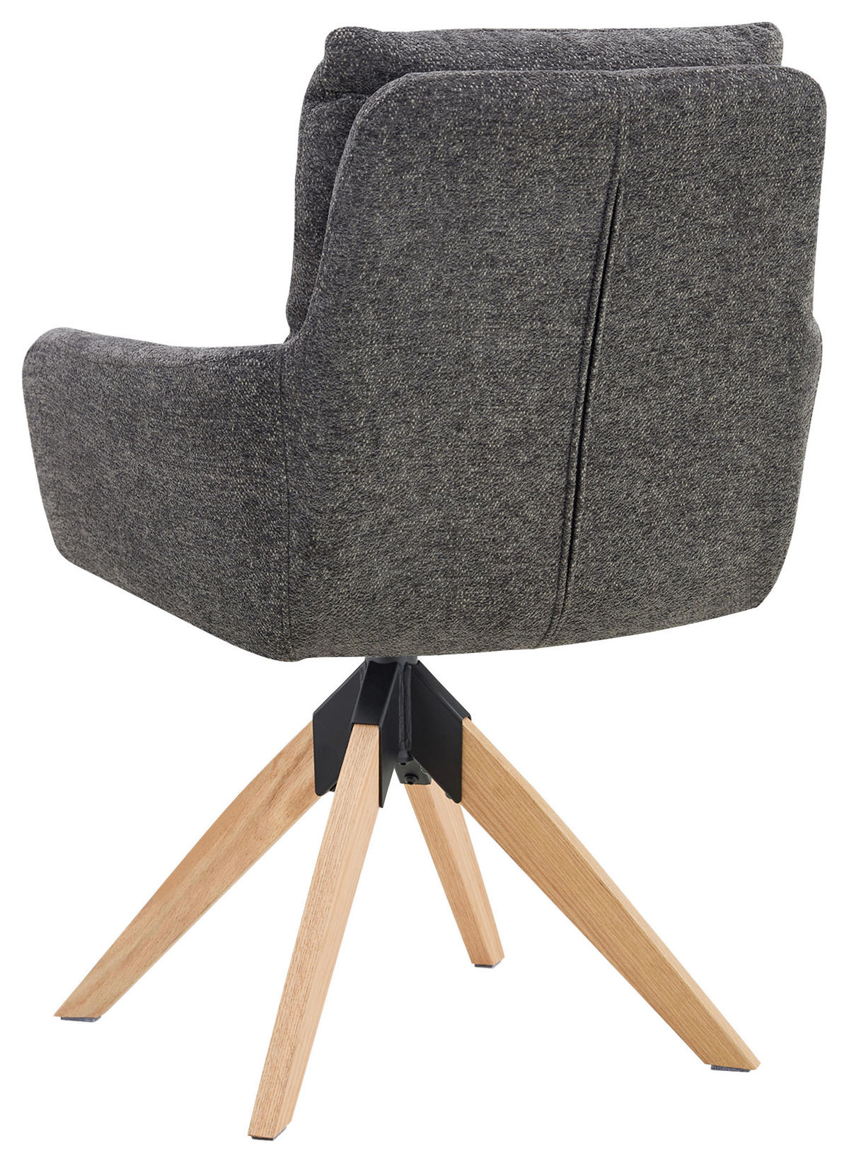 STOLICA S NASLONOM ZA RUKE  siva  drvo, metal, tekstil      - siva/prirodne boje, Konvencionalno, drvo/metal (59/92/63cm) - Livetastic