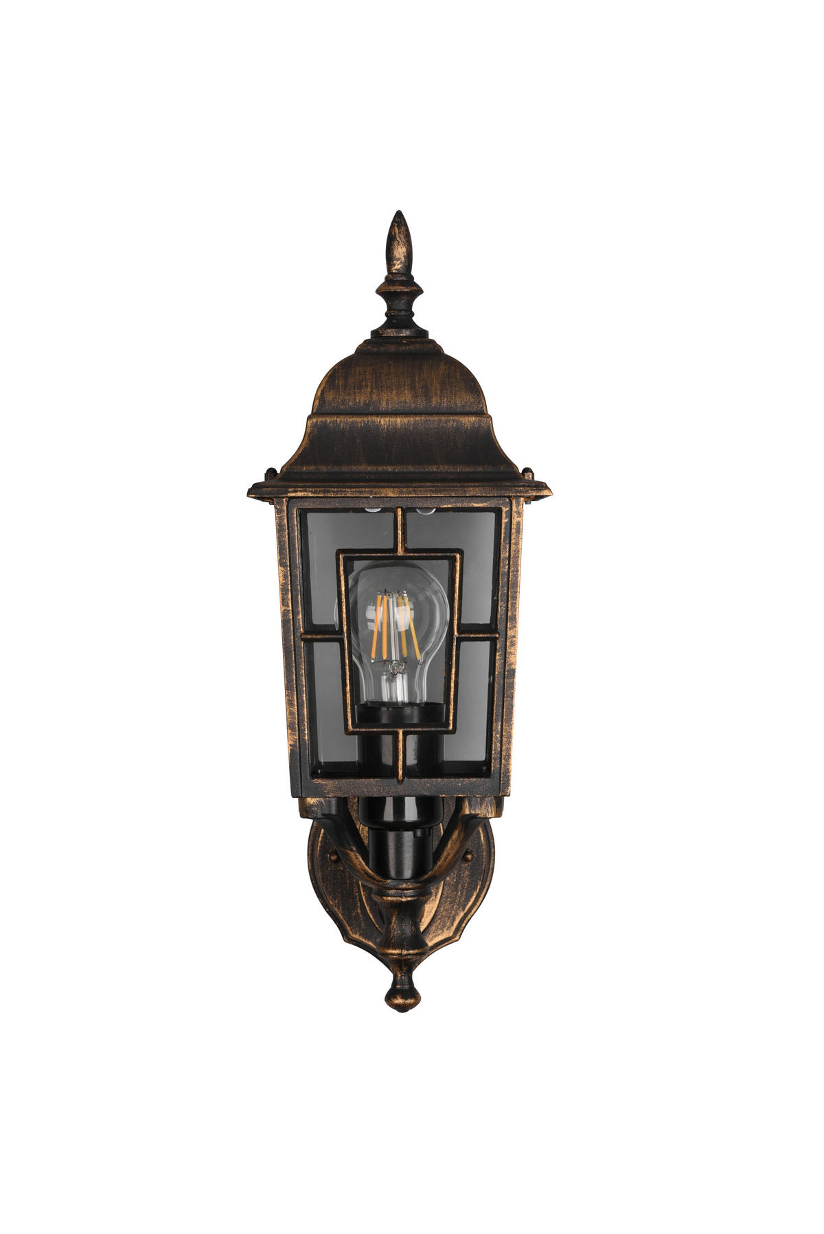 VÄGGLAMPA FÖR UTOMHUS - transparent/rostfärgad, Klassisk, metall/glas (15/19,5/41,5cm) - Trio Leuchten