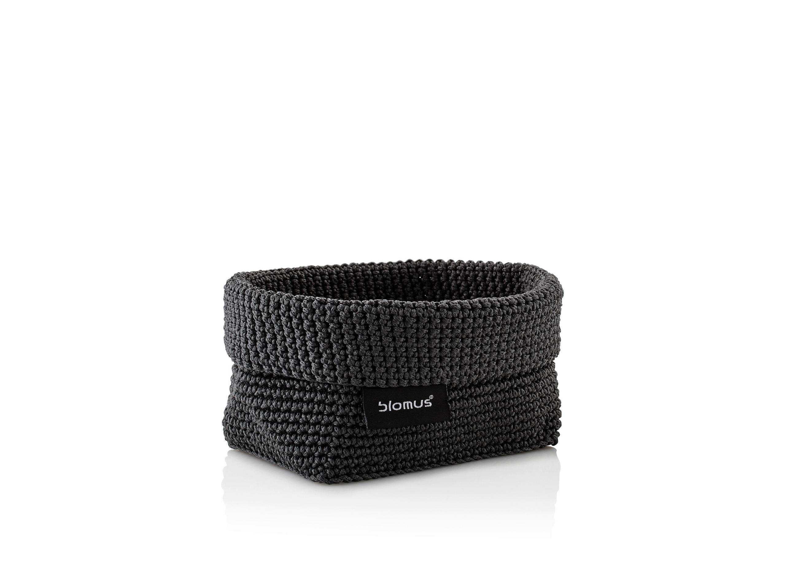 AUFBEWAHRUNGSKÖRBCHEN  - Anthrazit, Basics, Textil (10/9/15cm) - Blomus