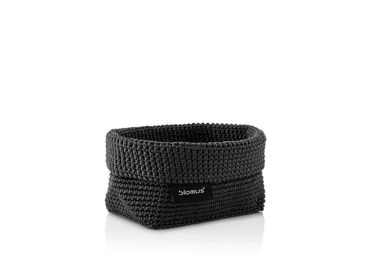 AUFBEWAHRUNGSKÖRBCHEN  - Anthrazit, Basics, Textil (10/9/15cm) - Blomus