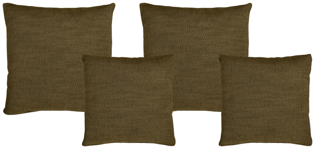 ZIERKISSENSET 4-teilig 42/53/42/53 cm  - Grün, KONVENTIONELL, Textil (42/53/42/53cm) - Livetastic