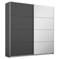 SCHWEBETÜRENSCHRANK in Graphitfarben, Silberfarben  - Silberfarben/Alufarben, Modern, Holzwerkstoff/Metall (181/197/61cm) - Rauch Möbel